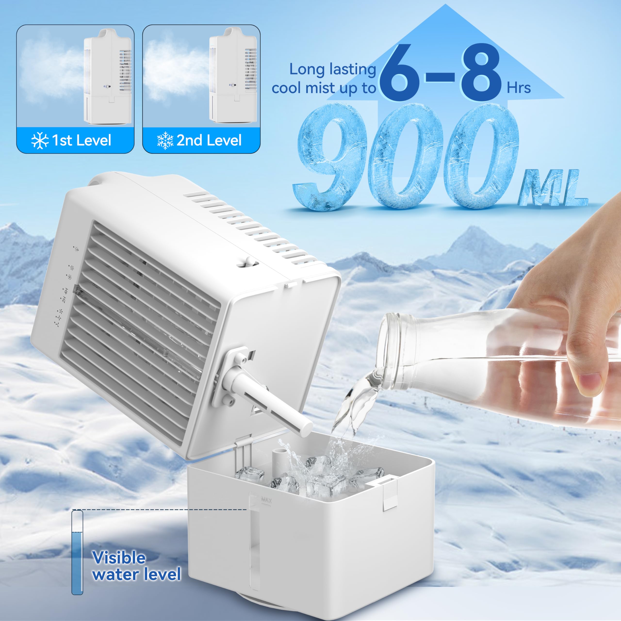 値下げ！2022年式 移動式エアコン　美品 Amazon.co.jp: ポータブルエアコン 900ml 冷却ファン 蒸発式エアー